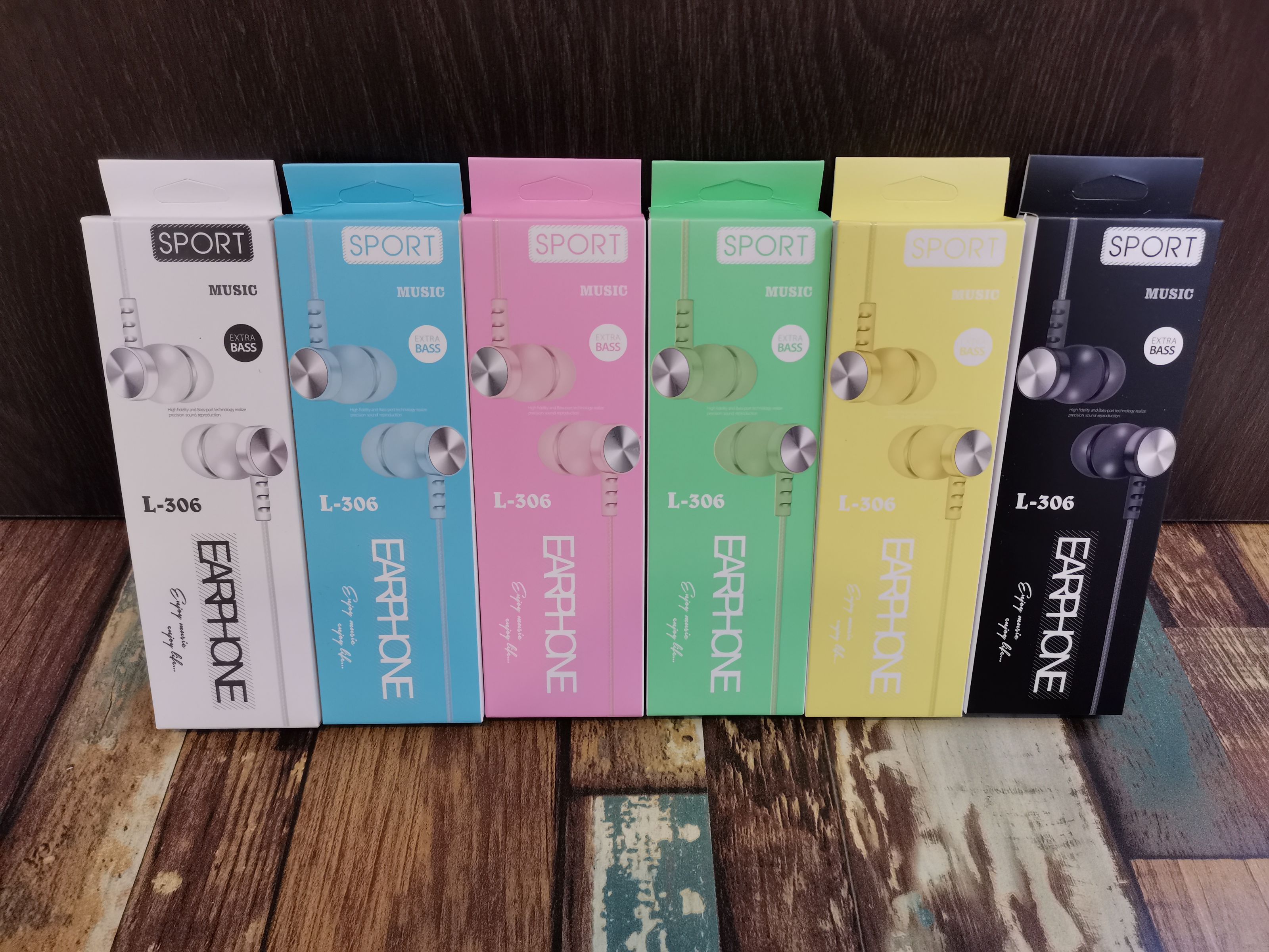 L-306 Sogo headphones, mobile phone headphones, in-ear headsets, earbuds with microphone detail image 1