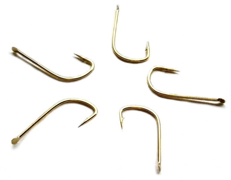 Mustad Norwegian hook with spiny sleeves, gold sleeve hook with barbs, high-carbon steel competitive sharp platform fishing detail image 5