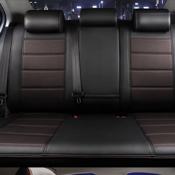 Custom-made car seat covers in full leather, special seat cushions, 20 new models, all-season universal leather seat cushions, fully enclosed, black coffee color