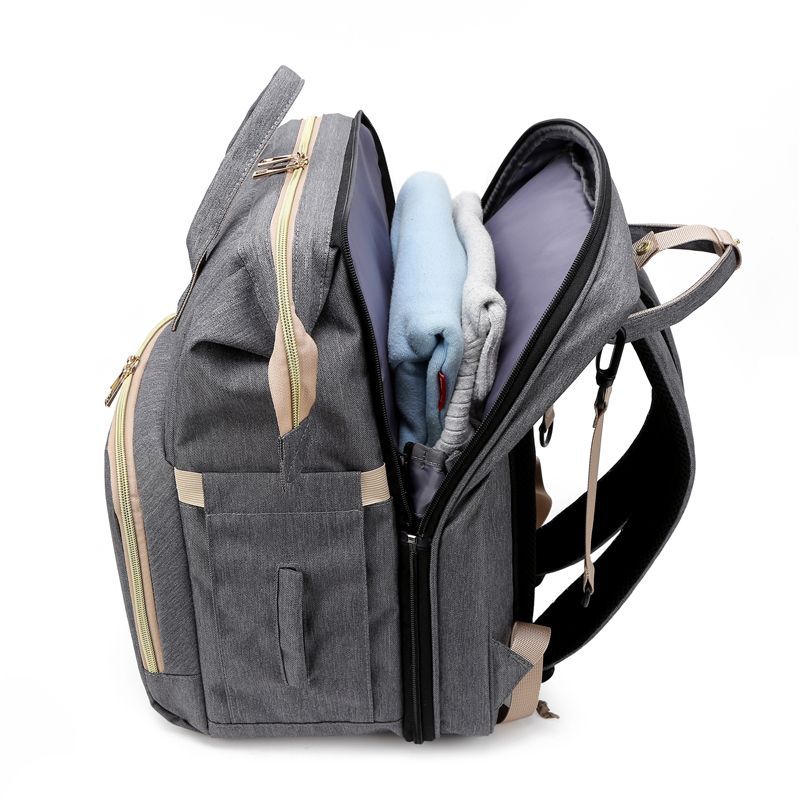 2020 New portable folded crib mother bag multi-function large-capacity travel bag for mother and child outings thumbnail