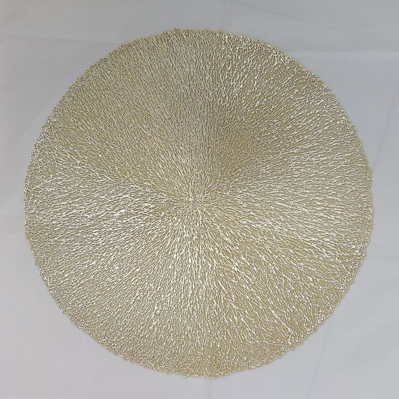 Simple Solid Color European Circular Pvc Hollow Hot Stamping Placemat Hotel Heat Insulation Non-Slip Coffee Coaster Steak Tray Mat Application Scenario