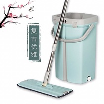 Scratch-off mop household hands-free mop flat mop floor mop artifact dry and wet clip cloth mop flat mop bucket