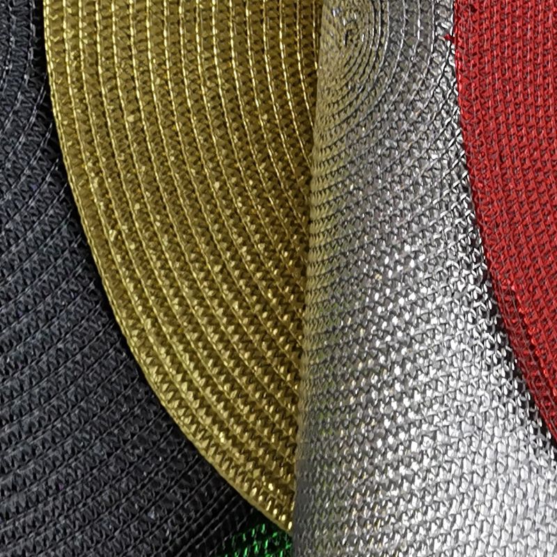 Hot-Selling Environmental Protection Round Pp Gold Wire Woven Placemat Hotel Western Restaurant Thickened Insulation Woven Table Mat Bowl Mat Item Picture