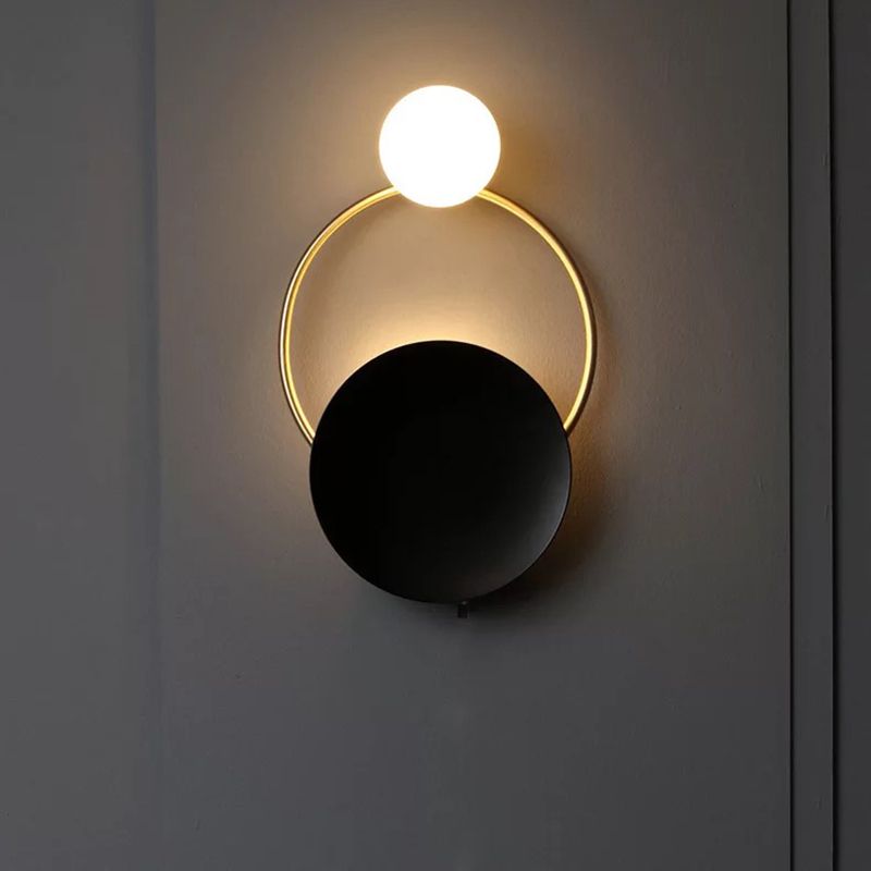 Light luxury postmodern wall lamps, corridor art lamps, creative and simple living room wall lamps, model room designer lamps details Picture