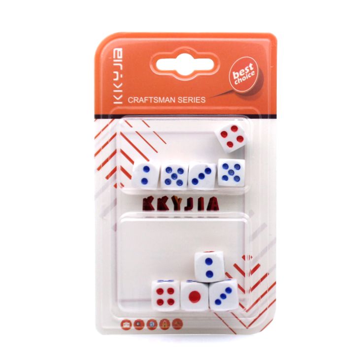 卡卡五金 5395吸卡包装白色骰子14#+15#组合欧美超市小包装货源图