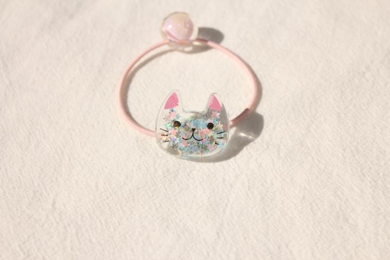 Korean version cute mini cat series headband cartoon animal-shaped hair band acrylic rubber band in stock detail image 6