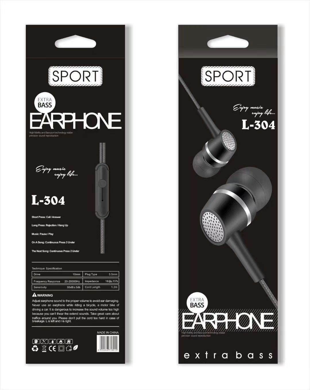 L-304 Sogo headphone headphone headphone headphone in-ear headphone headphone headphone in-ear headset earplug with microphone