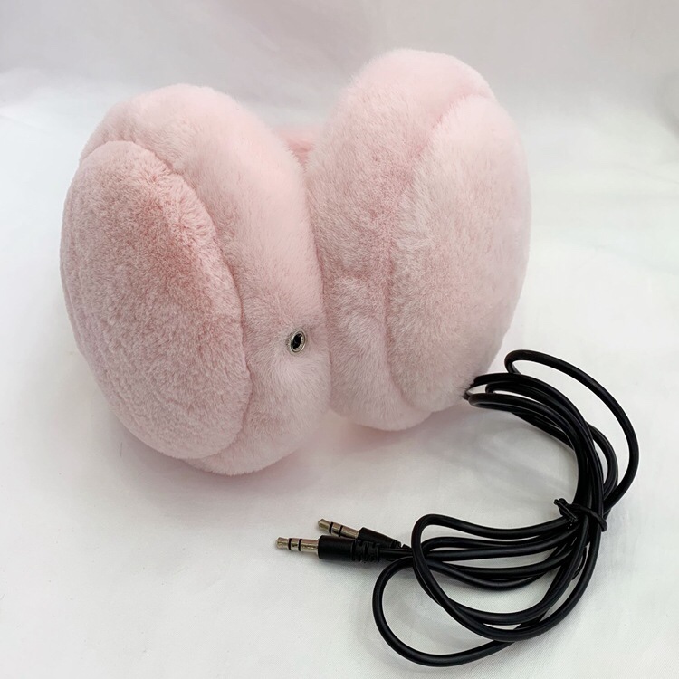 【唐卡】厂家直销头戴独角兽毛绒耳机保暖音乐可爱礼品时尚耳机可代发白底实物图