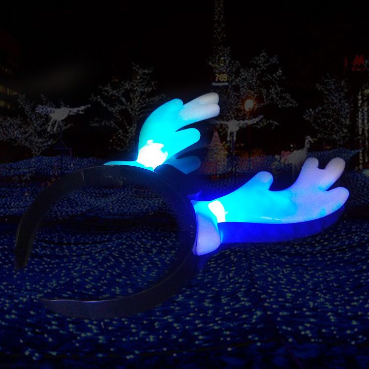 Luminous antler headbands, Christmas luminous antler headwear, Christmas children's toys, party supplies details Picture