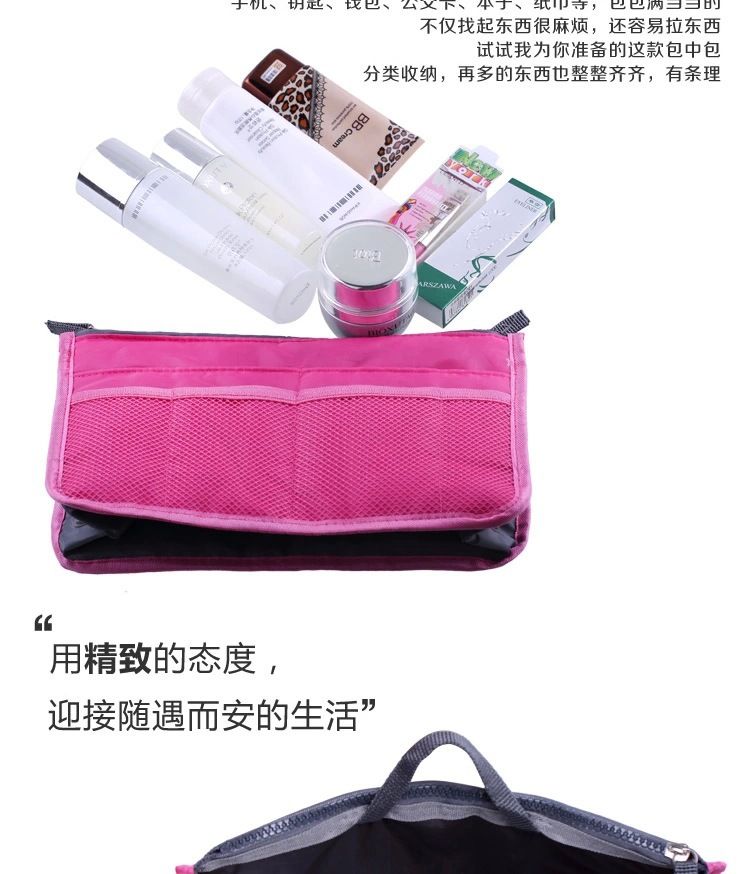 手提双拉链化妆包收纳包 多功能洗漱用品整理包 包中包整理收纳袋详情图17
