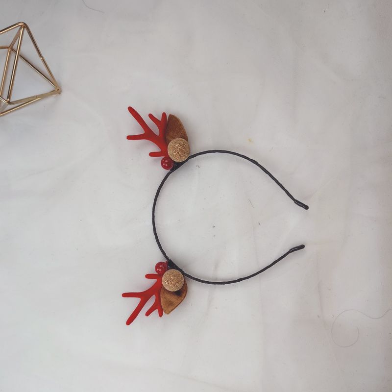 嘉兰新品网红圣诞小麋鹿头箍儿童甜美圣诞鹿角头箍树枝鹿角发箍详情图4