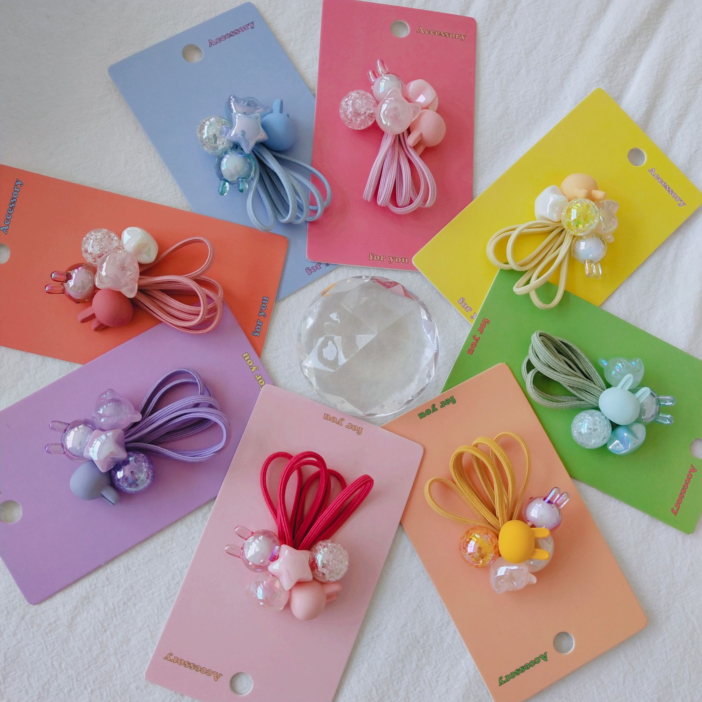 Hot style Korean children's jewelry 5 card outfit set rubber band girls hair accessories web celebrity princess hair rope manufacturers bouquet full figure
