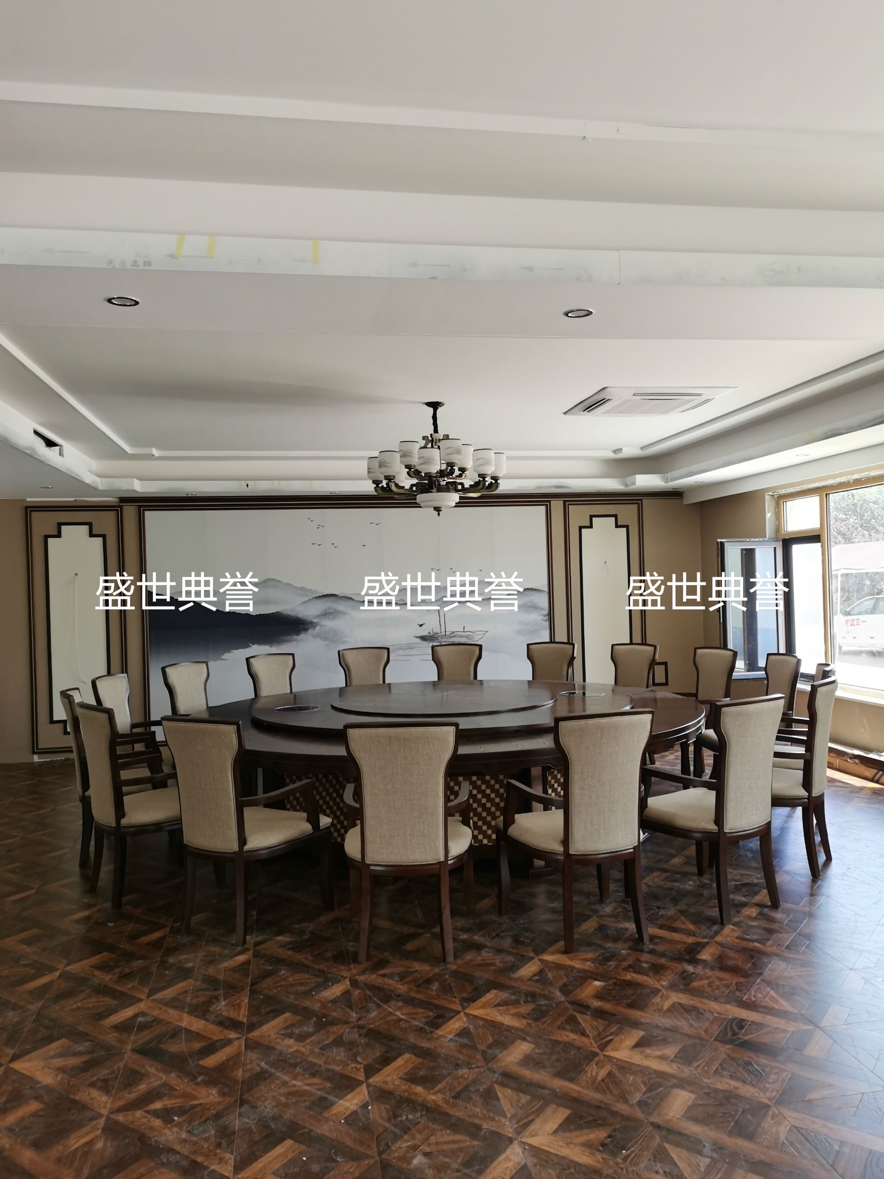 上海五星级酒店包厢实木餐桌椅定做高端会所新中式椅子白蜡木餐椅详情图7