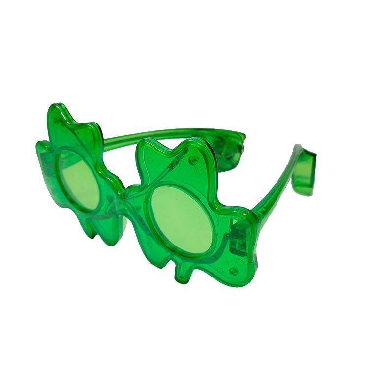 三叶草绿色爱尔兰节闪光促销礼品节日眼镜LED发光眼镜详情图5