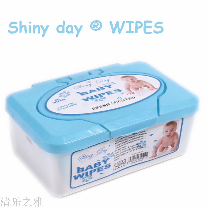 shiny day80片盒装宝宝柔肤湿巾