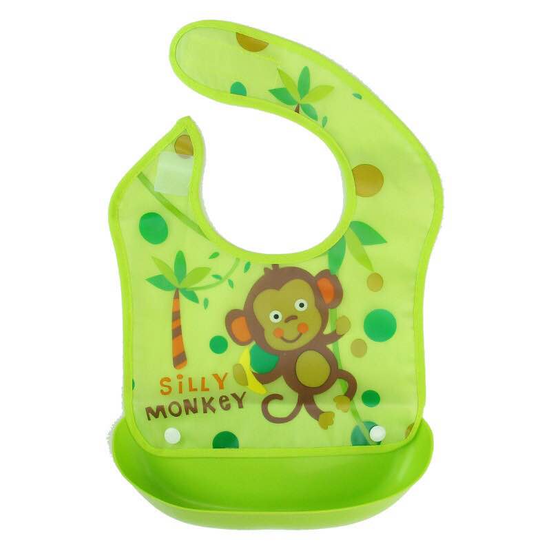 可脱卸立体防水儿童围兜宝宝吃饭兜新生婴儿仿硅胶围嘴口水巾批发详情图3