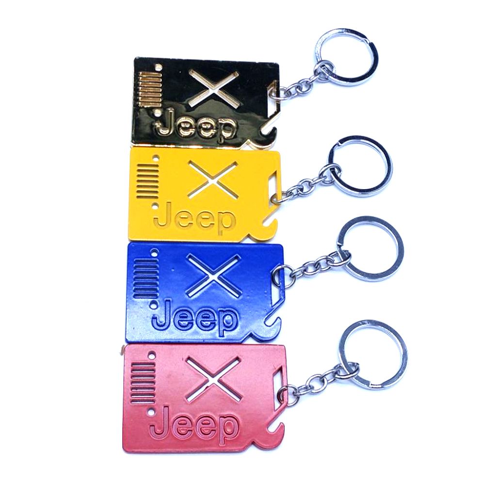 Printed JEEP pattern key ring metal key ring key chain car keys car modification accessories thumbnail