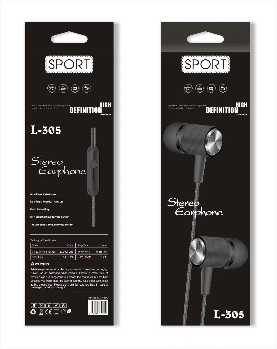 L-305 Sogo headphones, mobile phone headphones, in-ear headsets, earbuds with microphone Application Scenario