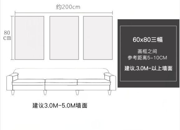 油画布新中式玄关画走廊画45x120详情图7