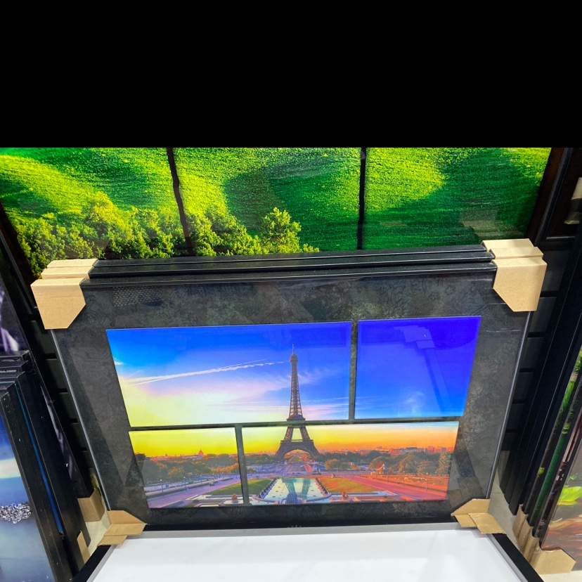 Double Collage Living Room Decorative Painting Landscape Painting New Chinese Hanging Painting Landscape Painting Four Teahouse Sofa Background Wall Painting Ink Painting Application Scenario
