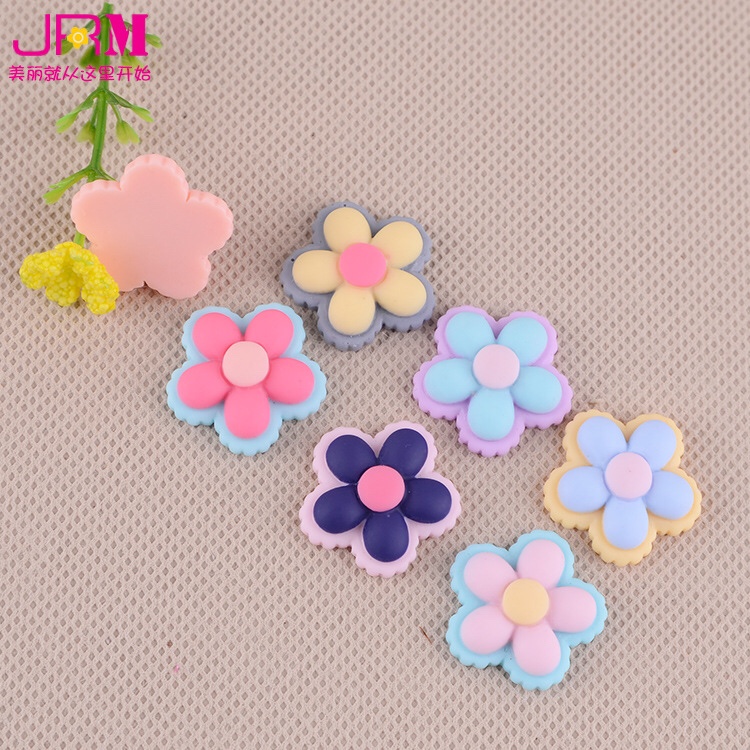 Glasses case mobile phone accessories material rubber paint frosted texture floret resin accessories children accessories details Picture