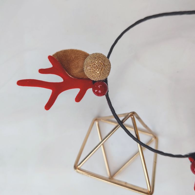 嘉兰新品网红圣诞小麋鹿头箍儿童甜美圣诞鹿角头箍树枝鹿角发箍详情图5