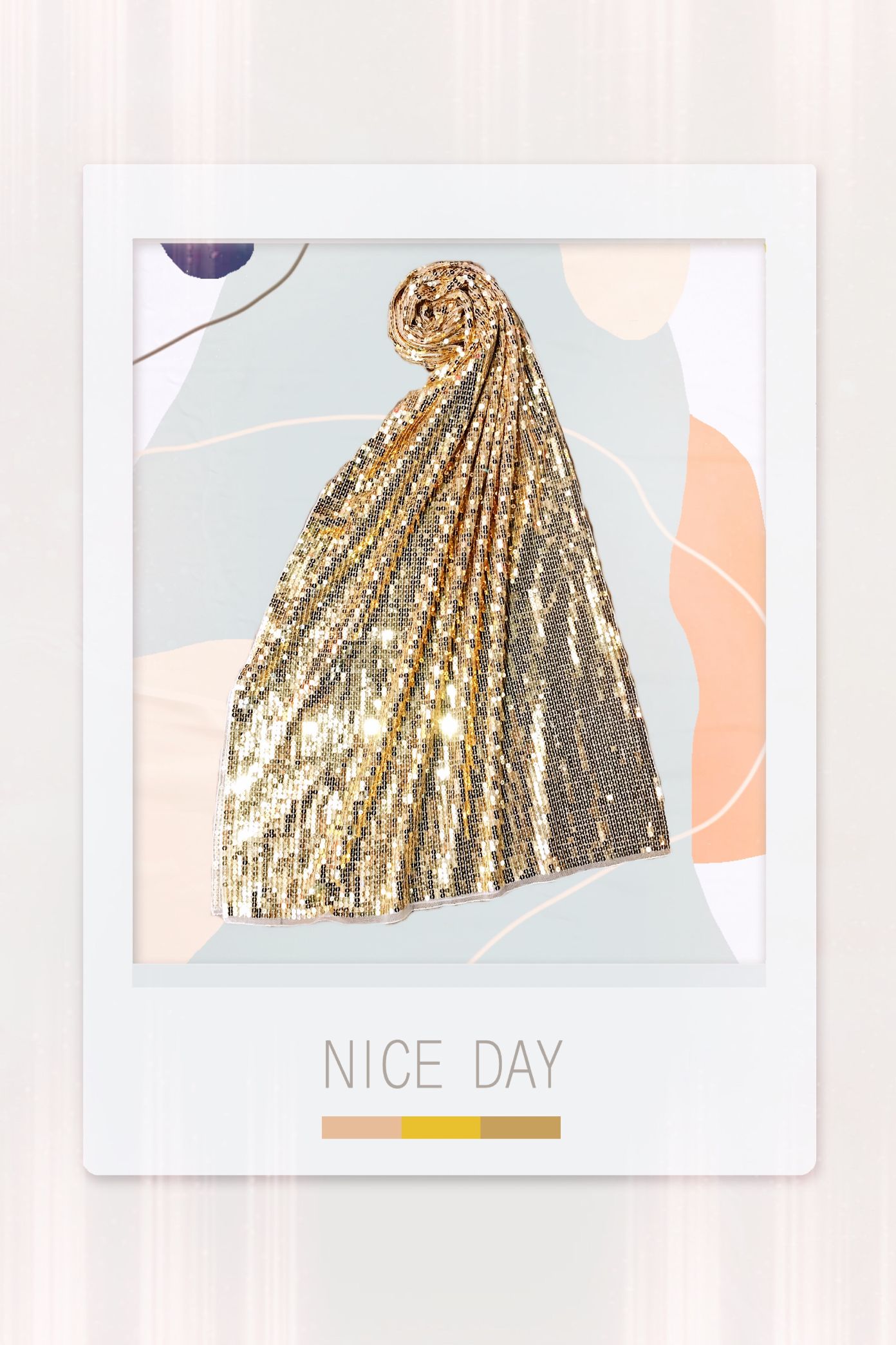 Yellow star-studded shawl shawl