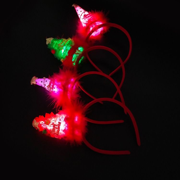 2019年新品 圣诞节发光发箍 LED发箍定制 闪光头箍 发箍发夹产品图