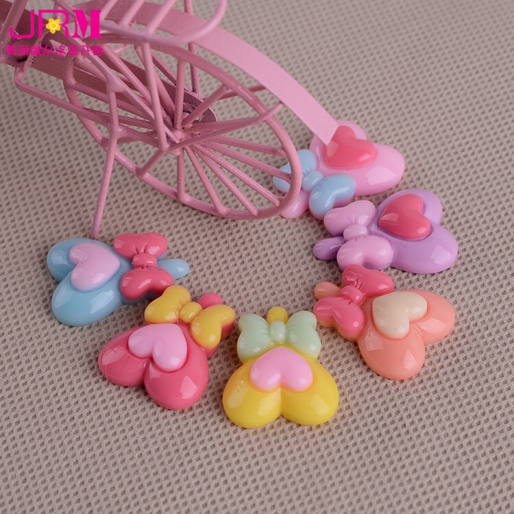 Manufacturers direct children's hair accessories love lollipop resin accessories mobile phone box DIY accessories Specification drawing