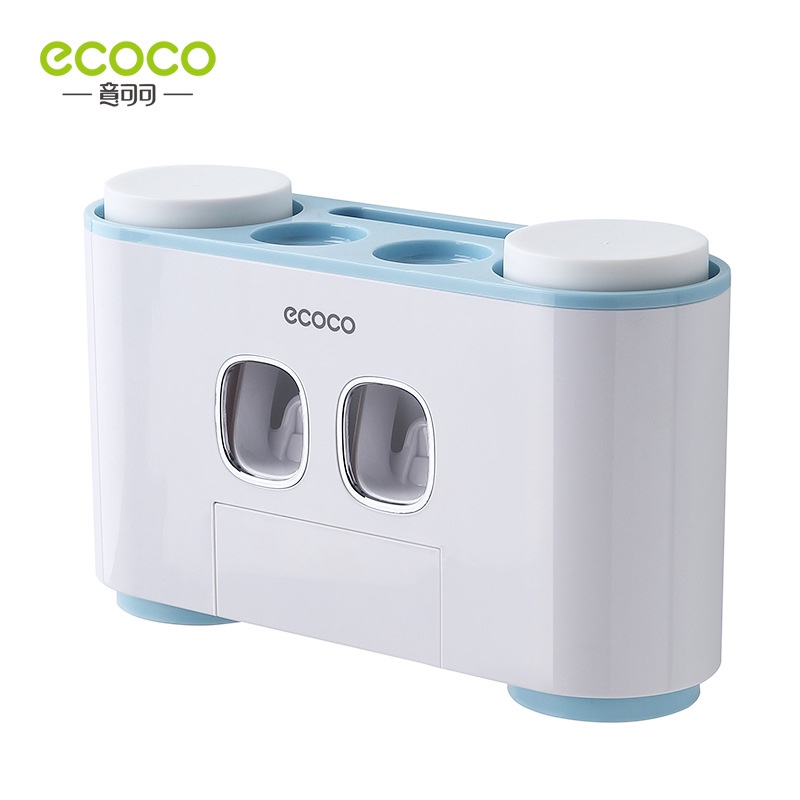 Four Cups Happy Home Family Of Four Toothpaste Dispenser Wash Cup Toothbrush Holder Set Toothbrush Holder Storage Box details Picture