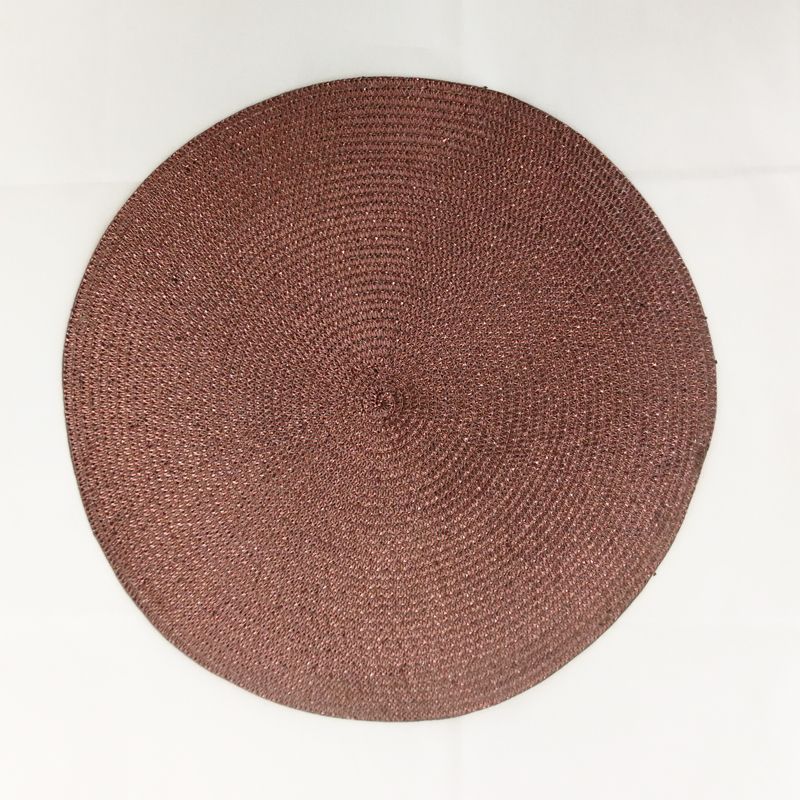 Hot-Selling Environmental Protection Round Pp Gold Wire Woven Placemat Hotel Western Restaurant Thickened Insulation Woven Table Mat Bowl Mat Application Scenario