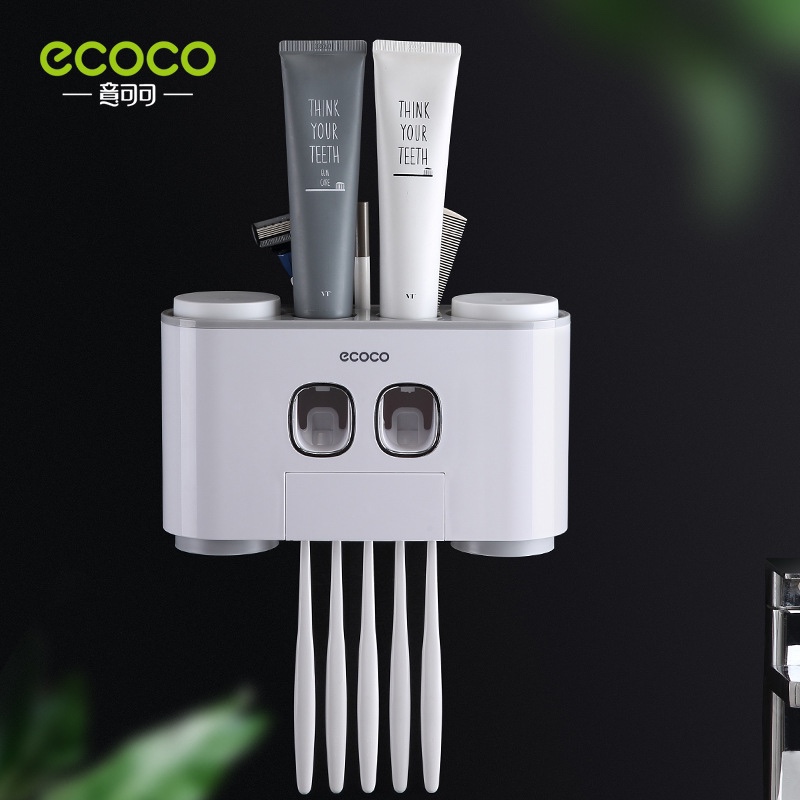 Four Cups Happy Home Family Of Four Toothpaste Dispenser Wash Cup Toothbrush Holder Set Toothbrush Holder Storage Box Application Scenario
