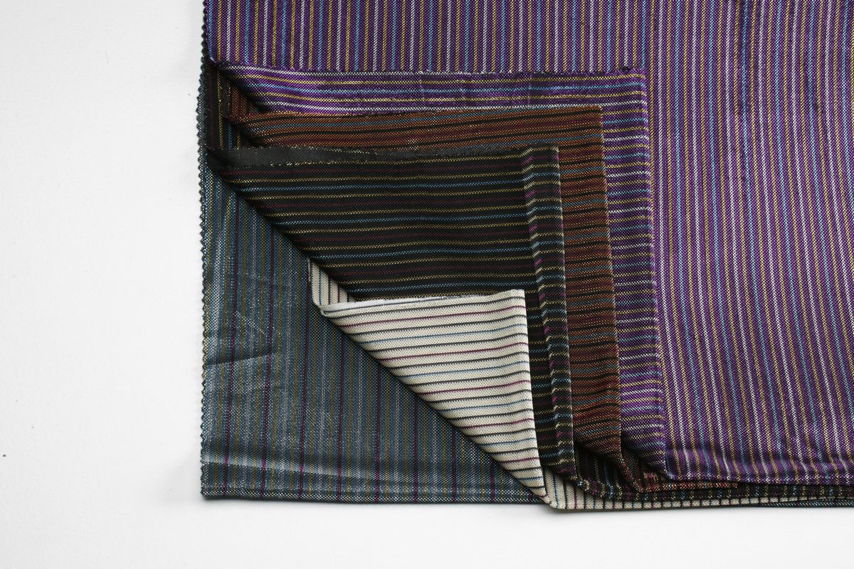 Striped Bright Silk Cloth Elastic Composite Slide Screen Eye Cloth Gold And Silver Knitted Clothing Fabric Headgear Bag undefined