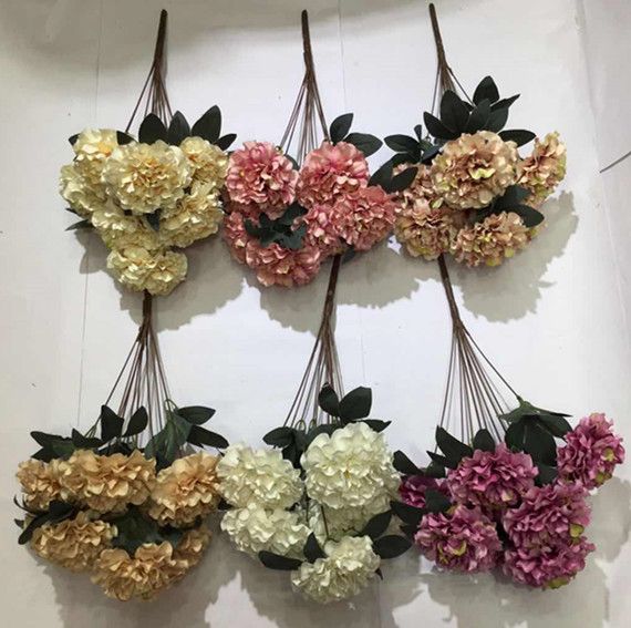 Xiange Flower Art Simulation Flower Wedding Wall Flower Arrangement Material Manufacturers Direct Plastic Green Plant Decoration A132-9 full figure