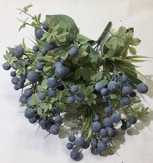 Xiange Flower Art Simulation Flower Wedding Wall Flower Collocation Manufacturers Direct Plastic Green Plant Decoration 9 Head Ginkgo Fruit Specification drawing
