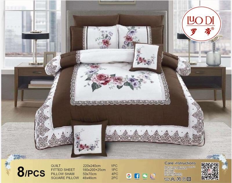 New Chinese style simple bedding sets light luxury soft installed gold high-end American pure cotton bedding details Picture