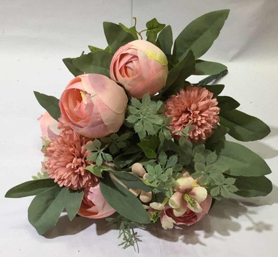 Xiange Flower Art Simulation Flower Wedding Wall Flower Collocation Manufacturers Direct Plastic Green Plant Decoration Ab