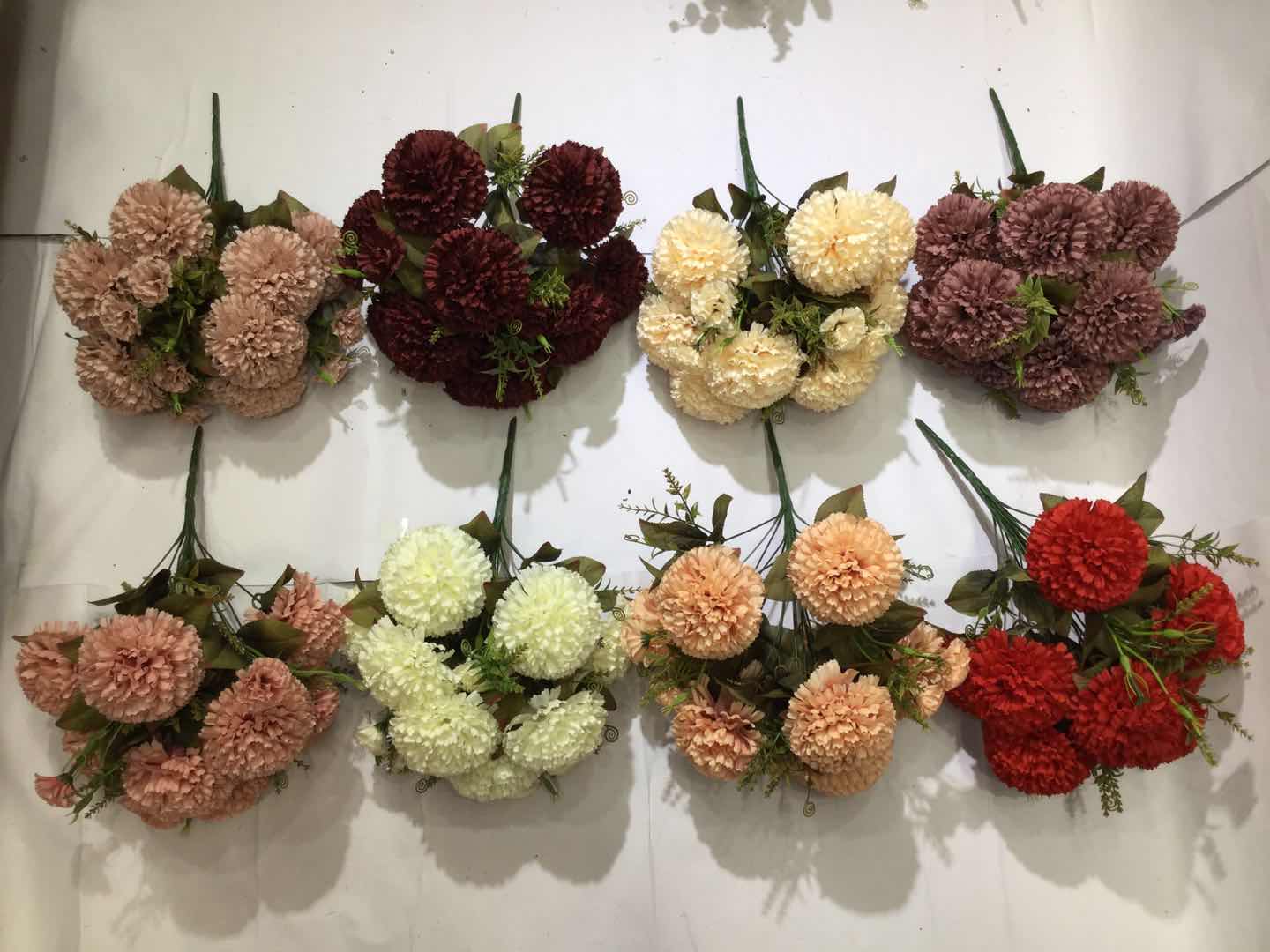 Xiange Flower Art Simulation Flower Wedding Wall Flower Collocation Manufacturers Direct Plastic Green Plant Decoration 18 Large Cloves full figure
