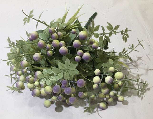 Xiange Flower Art Simulation Flower Wedding Wall Flower Collocation Manufacturers Direct Plastic Green Plant Decoration 9 Head Ginkgo Fruit