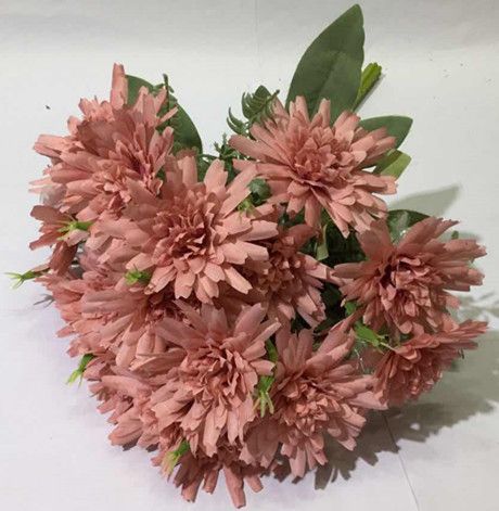 Xiange Flower Art Simulation Flower Wedding Wall Flower Collocation Manufacturers Direct Plastic Green Plant Decoration 18 Thin Chrysanthemum Application Scenario