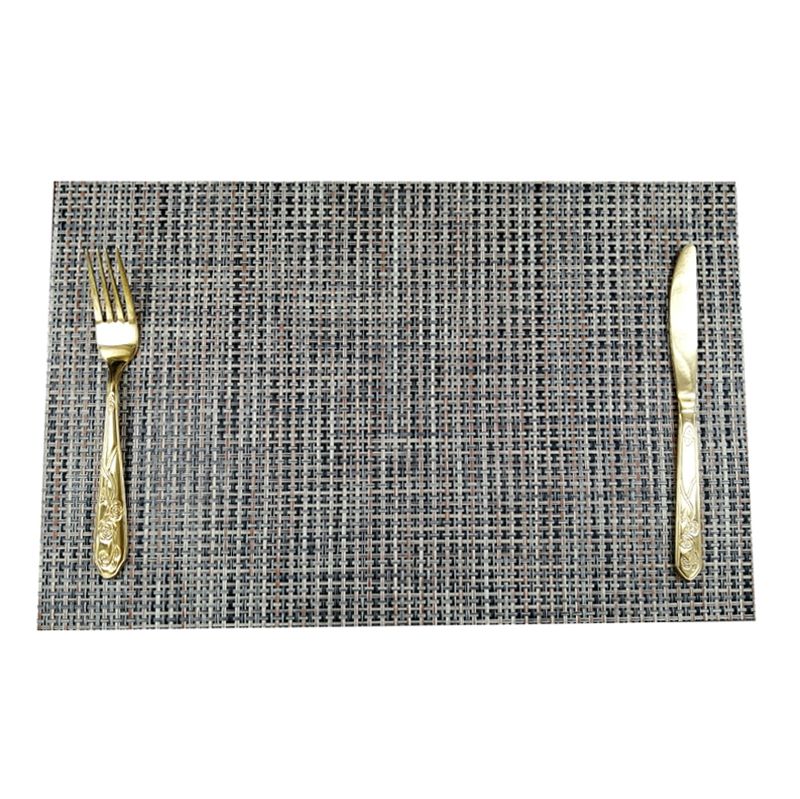 High-Grade Pvc Woven Placemat 4X4 Teslin Environmental Protection Non-Slip Table Mat Bowl Mat High Temperature Tea Tray Mat Tea Set Mat full figure