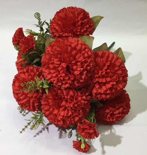 Xiange Flower Art Simulation Flower Wedding Wall Flower Collocation Manufacturers Direct Plastic Green Plant Decoration 18 Large Cloves undefined