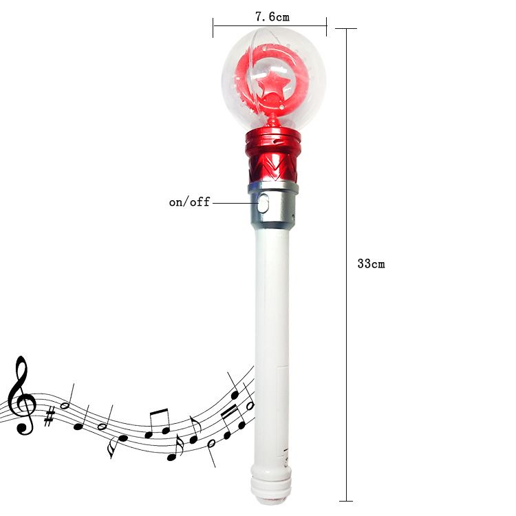 七彩水晶球旋转棒 手把带灯儿童乐园玩具 水晶球旋转棒详情图2