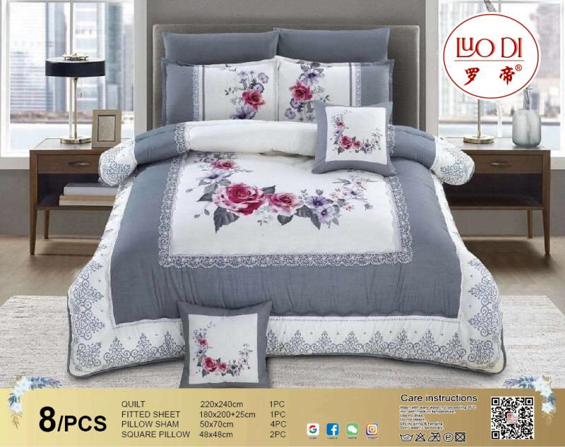 New Chinese style simple bedding sets light luxury soft installed gold high-end American pure cotton bedding Specification drawing