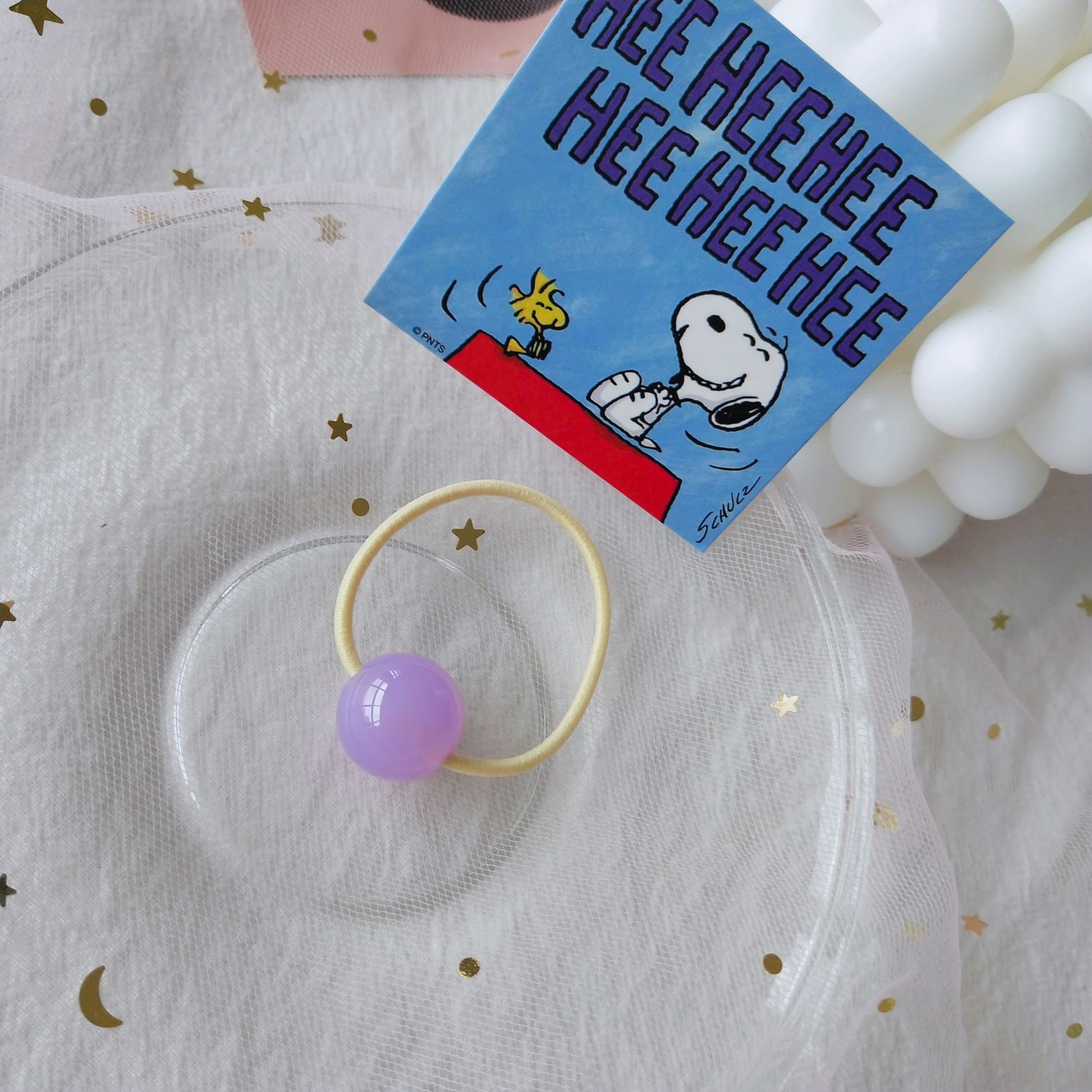 Original Korean frosted round ball rubber band jelly rubber children's hair band headband long rubber band detail image 14