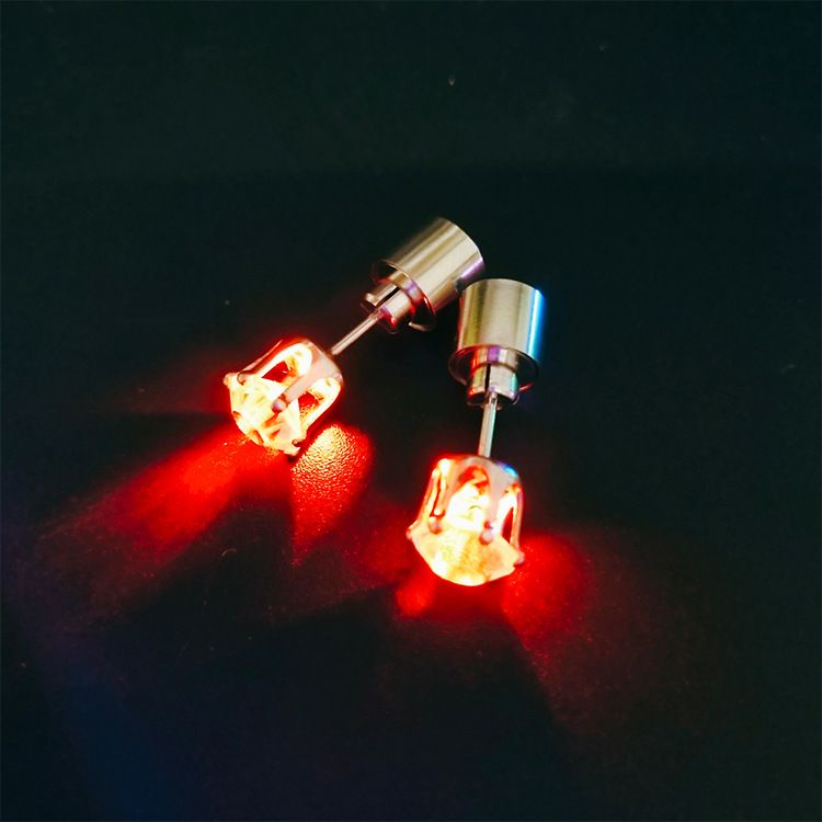 现货情人节礼物发光耳钉LED耳坠发光饰品发光耳环详情图4
