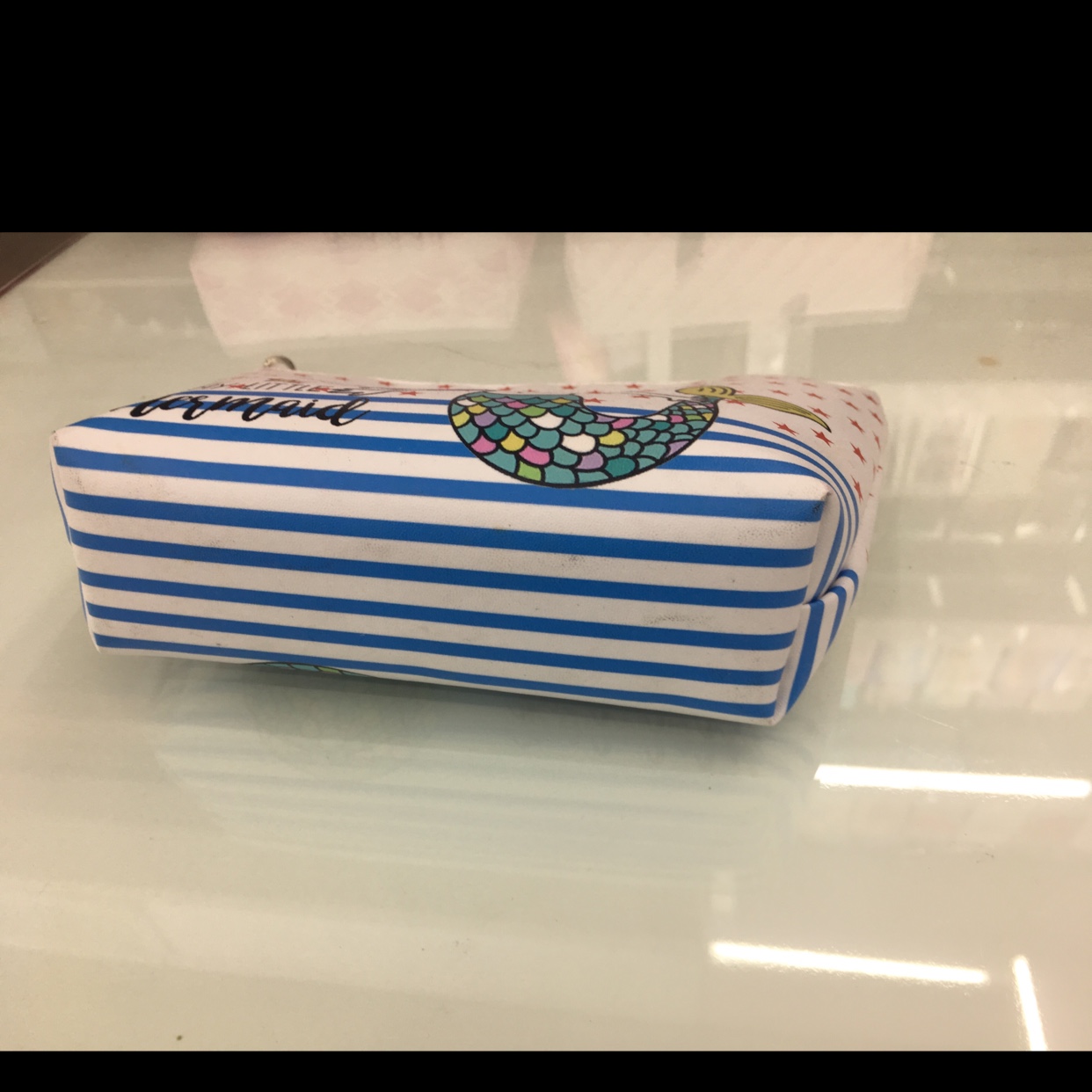 PU digital printed star Mermaid makeup bag Specification image