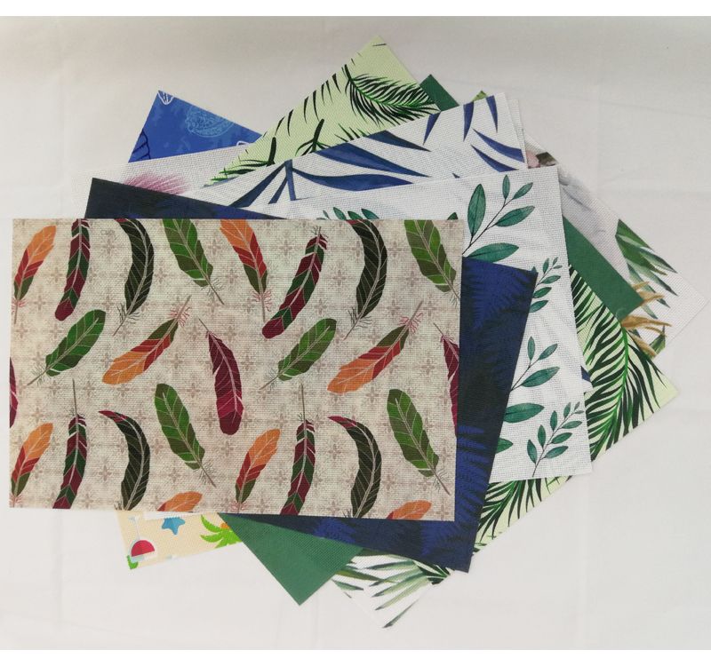 Creative Ins Teslin Printed Placemat Non-Slip Mat Pvc Color Print Insulated Bowl Mat Table Mat Cup Mat Factory Direct Sales undefined
