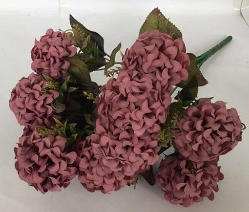 Xiange Flower Art Simulation Flower Wedding Wall Flower Collocation Manufacturers Direct Plastic Green Plant Decoration 12 Head Chrysanthemum undefined