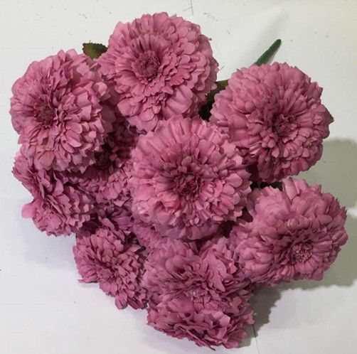 Xiange Flower Art Simulation Flower Wedding Wall Flower Collocation Manufacturers Direct Plastic Green Plant Decoration 13 Head Chrysanthemum Item Picture
